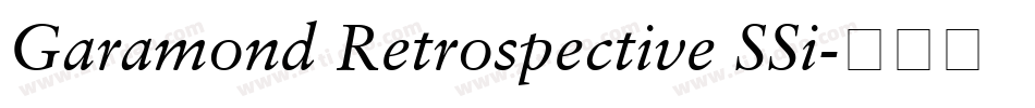 Garamond Retrospective SSi字体转换